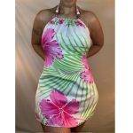 HAWAIIAN PINK, GREEN & WHITE